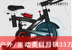 淘宝户外/运动类目月销33万